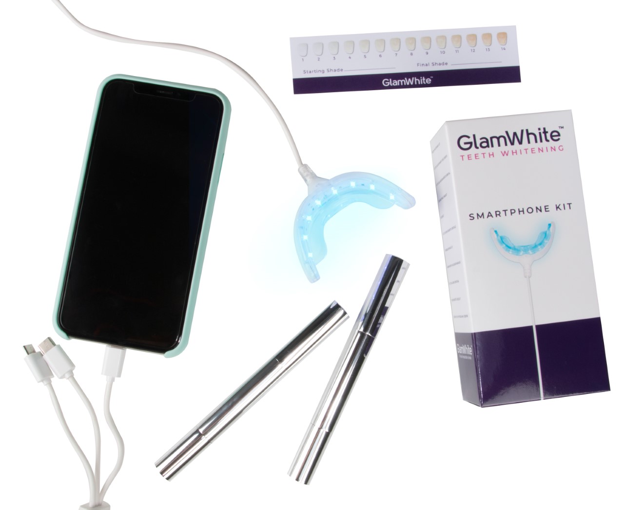GlamWhite Smartphone Kit – hampaidenvalkaisusetti | Tarjous -60 %