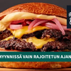 Triple Bacon Smash Burgerit ja parmesaaniranskalaiset kahdelle burgers & wine