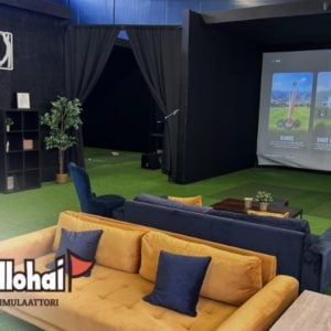 TrackMan 4 -golfsimulaattori Pallohain viihtyisässä sisägolfkeskuksessa Turussa