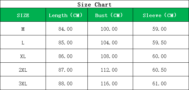 koko taulukko fleecevuorinen talvitakki