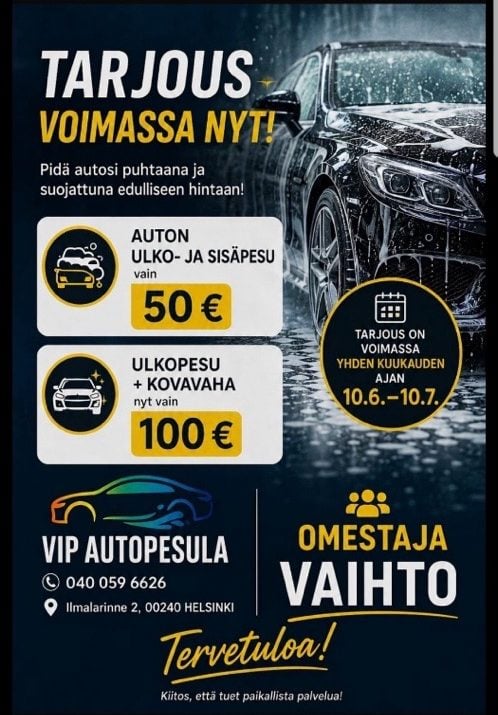 auton käsinpesu, kovavahaus, sisäpuhdistus