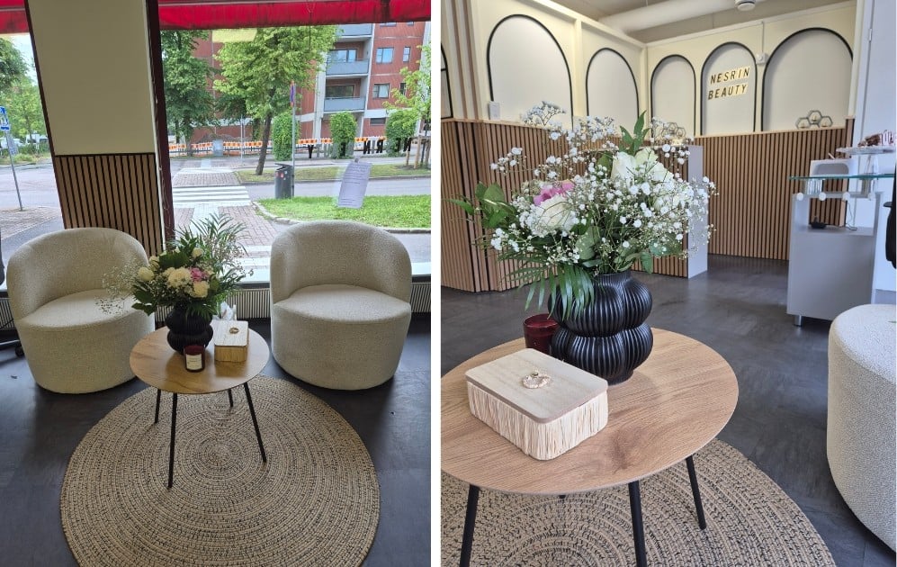 Nesrin Beautyn viihtyisä kauneushoitola Helsingin Itäkeskuksessa